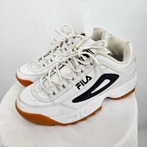 FILA Disruptor II Women’s Sneakers Size 7 White & Gum Sole